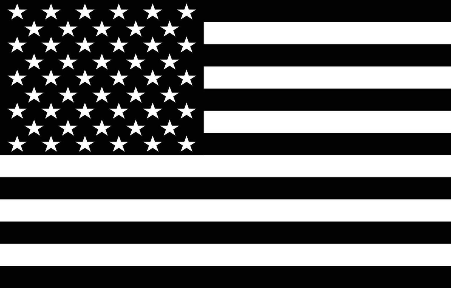 Black and white USA flag . Black and white American flag vector illustration