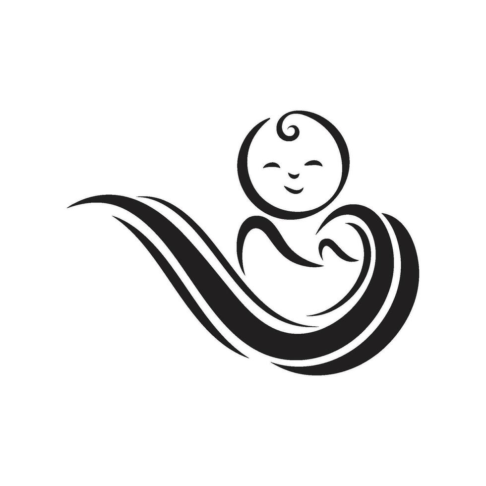 Baby logo vecto vector