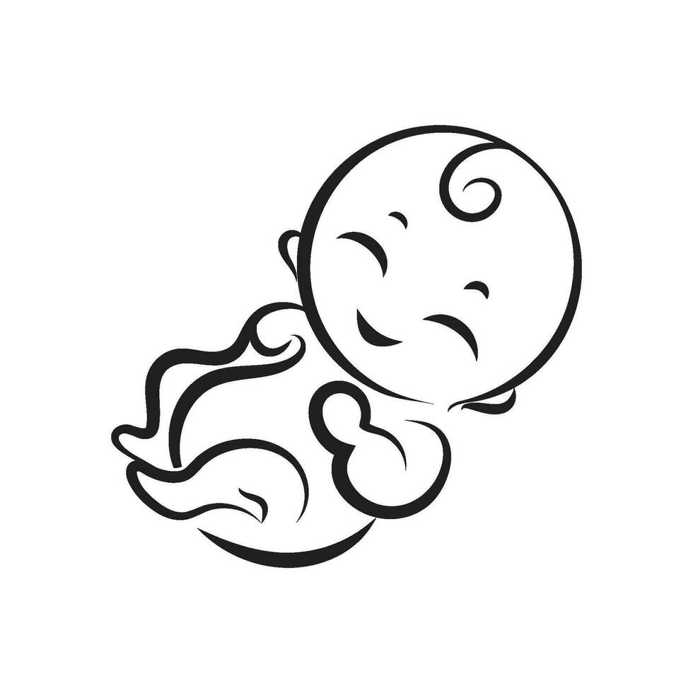 Baby logo vecto vector