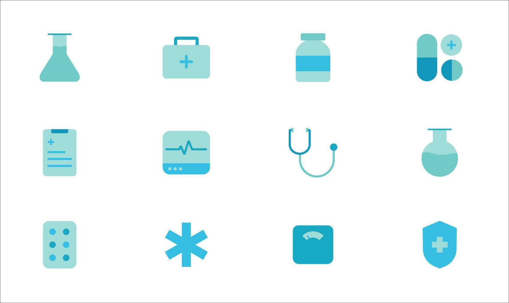 Health Icon with Flat Vector Style