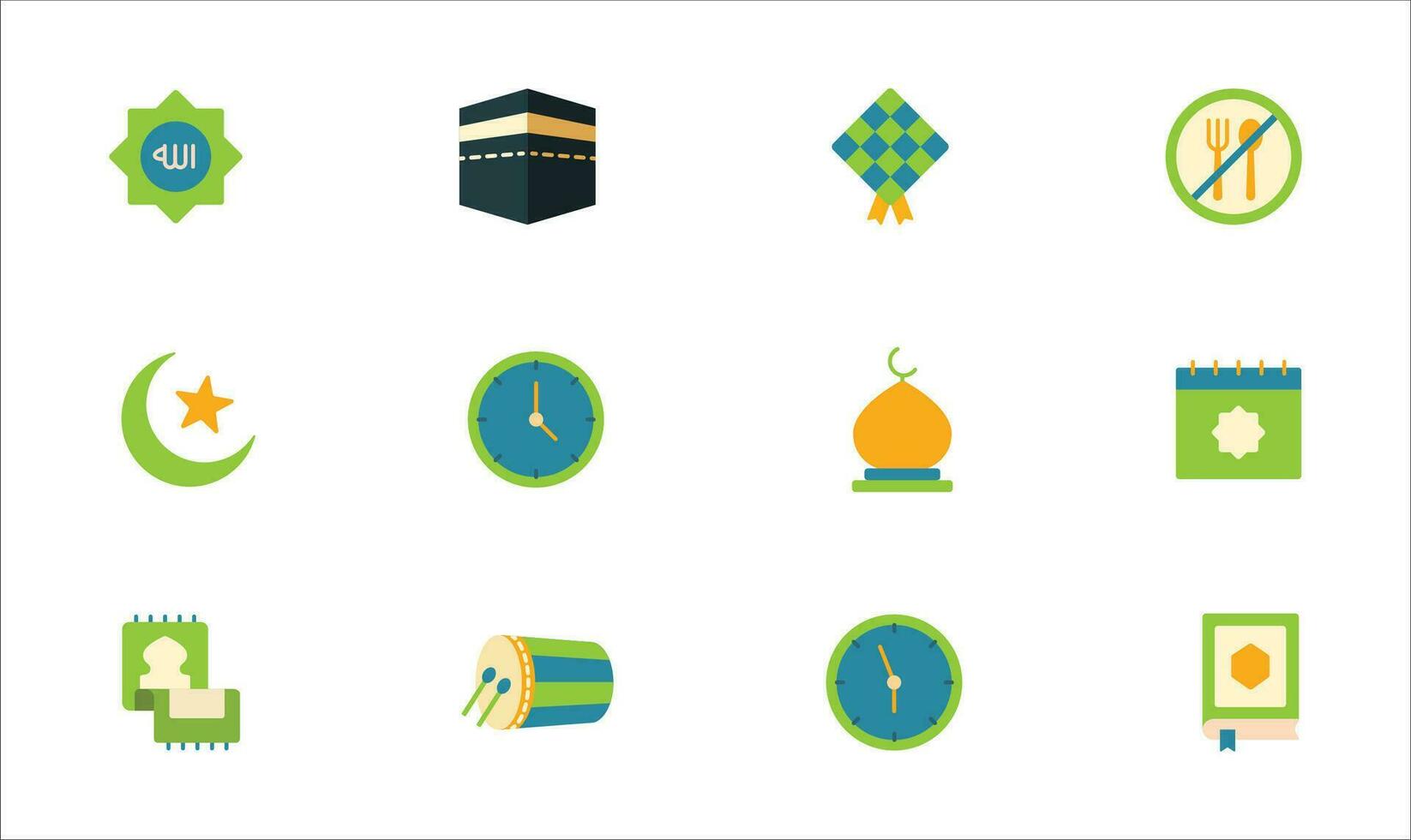 Ramadan Icon with Flat Style vector