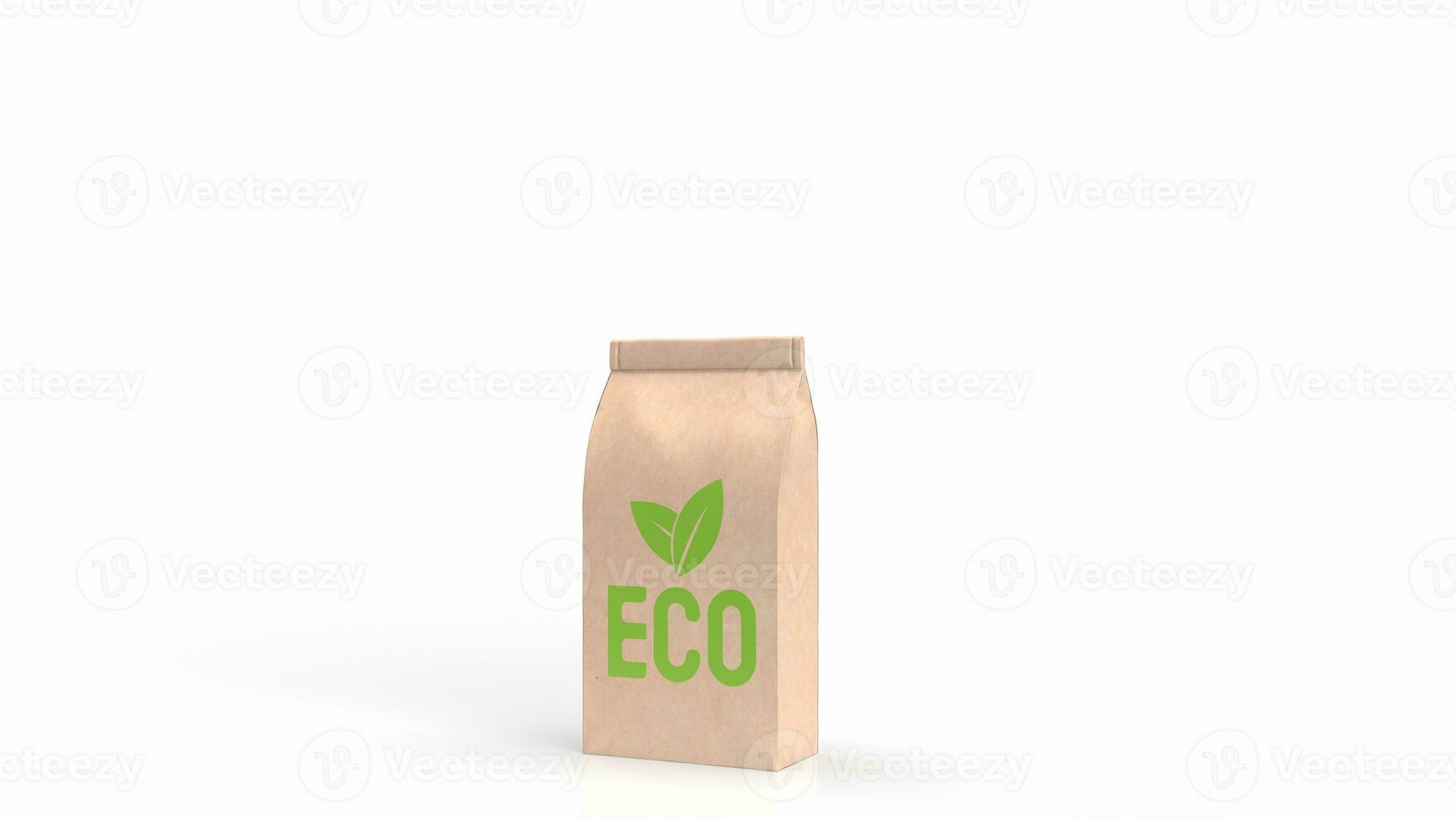 The eco product on white background 3d rendering photo