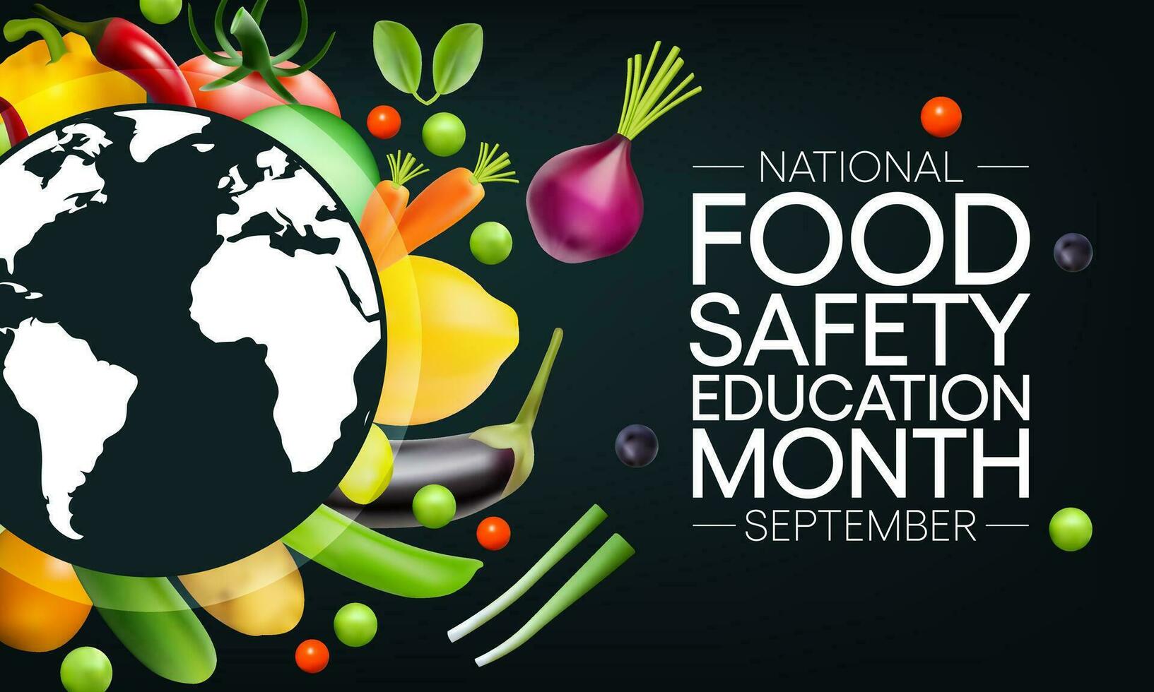 nacional comida la seguridad educación mes observado cada durante septiembre. vector ilustración