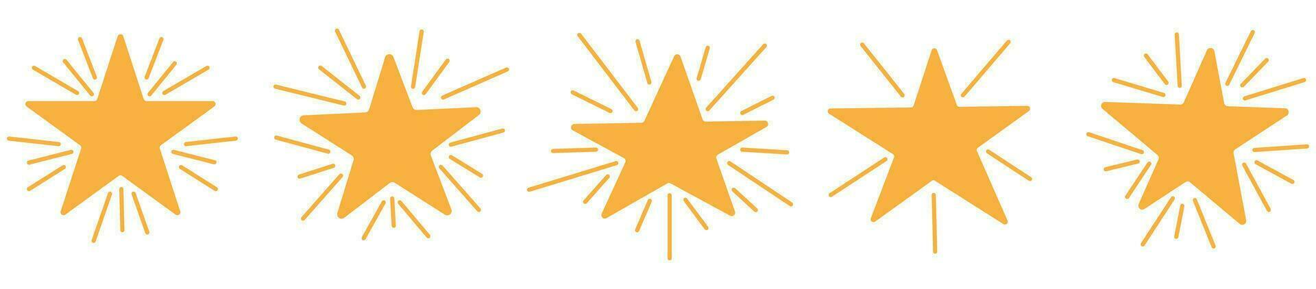 star burst doodle hand drawing star light vector