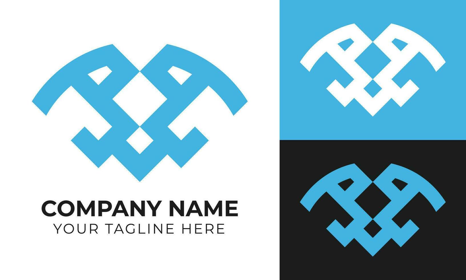 Modern abstract minimal business logo design template Free Vector