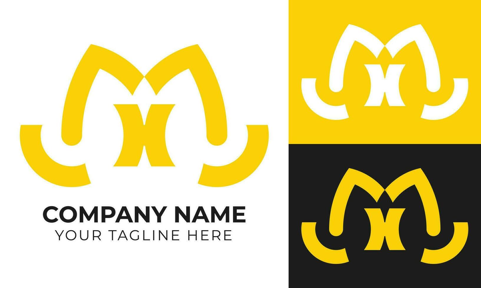 Creative abstract modern minimal business logo design template Free Vector