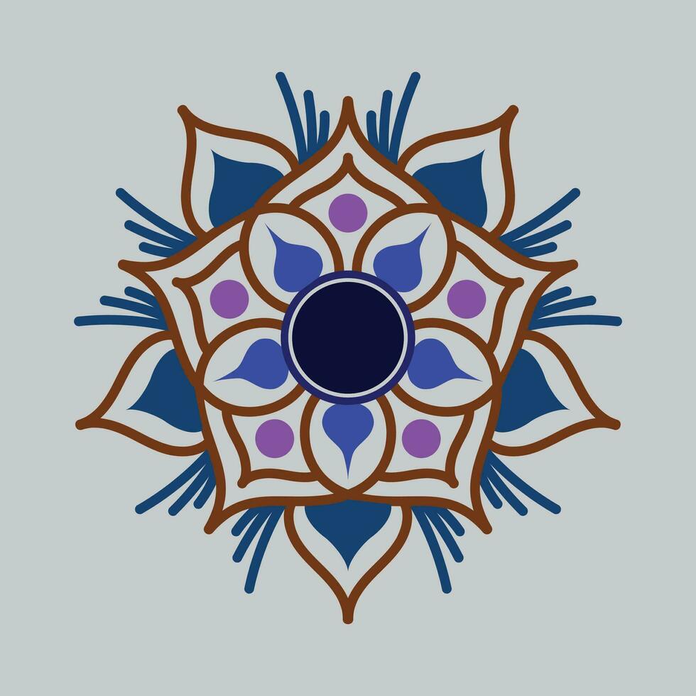Flower Mandala. Vintage decorative elements. Oriental pattern, vector illustration.