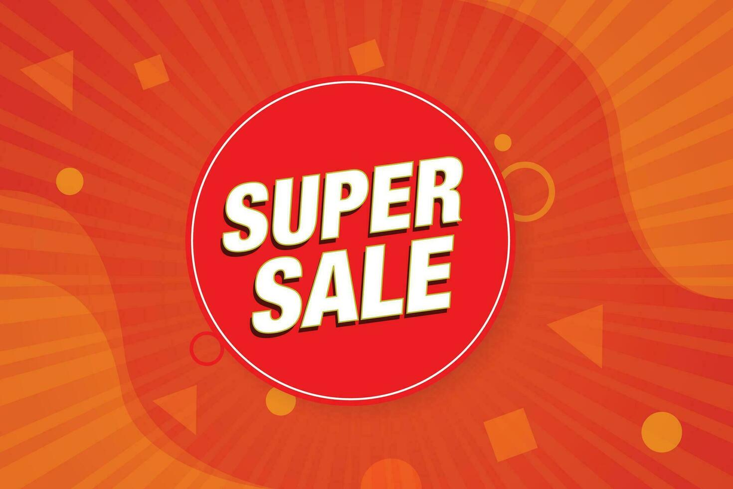 Super Sale Template and Mega Offer Discount vector