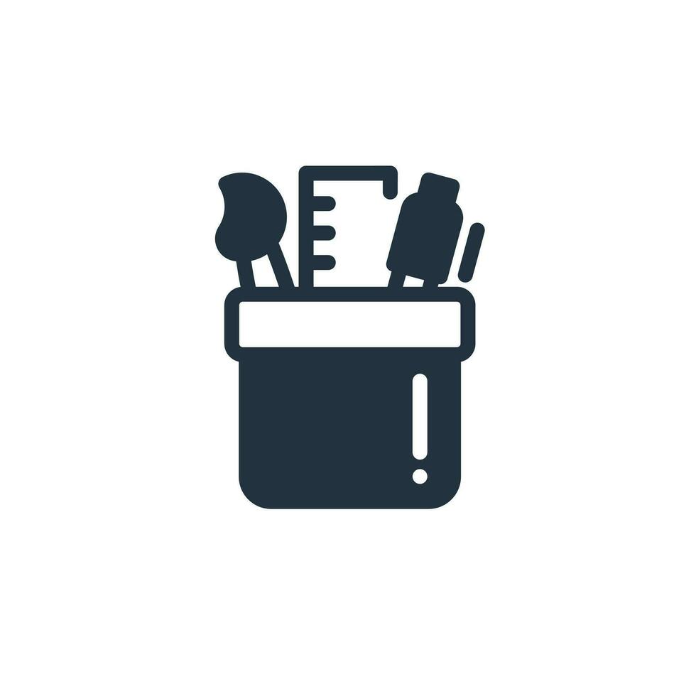 Stationery icon in trendy flat style isolated on white background. Stationery equipment vector symbol for web and mobile design.
