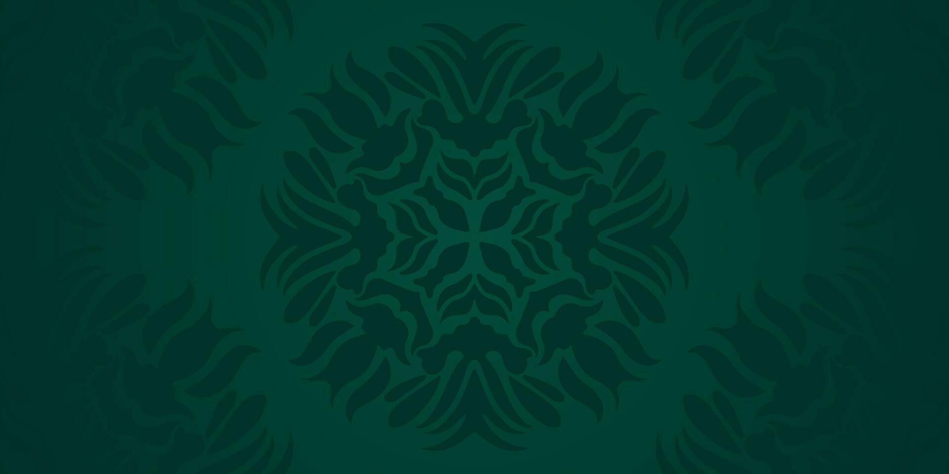 arabic motif green background vector