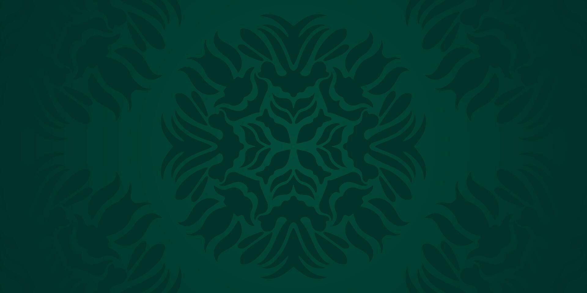 arabic motif green background vector