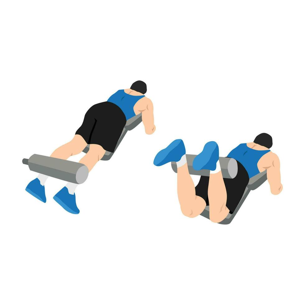 hombre haciendo acostado pierna chinos ejercicio. plano vector ilustración aislado en blanco antecedentes
