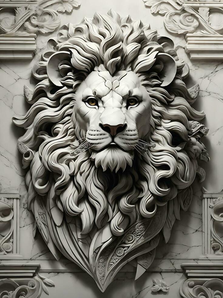 lion head animal photo