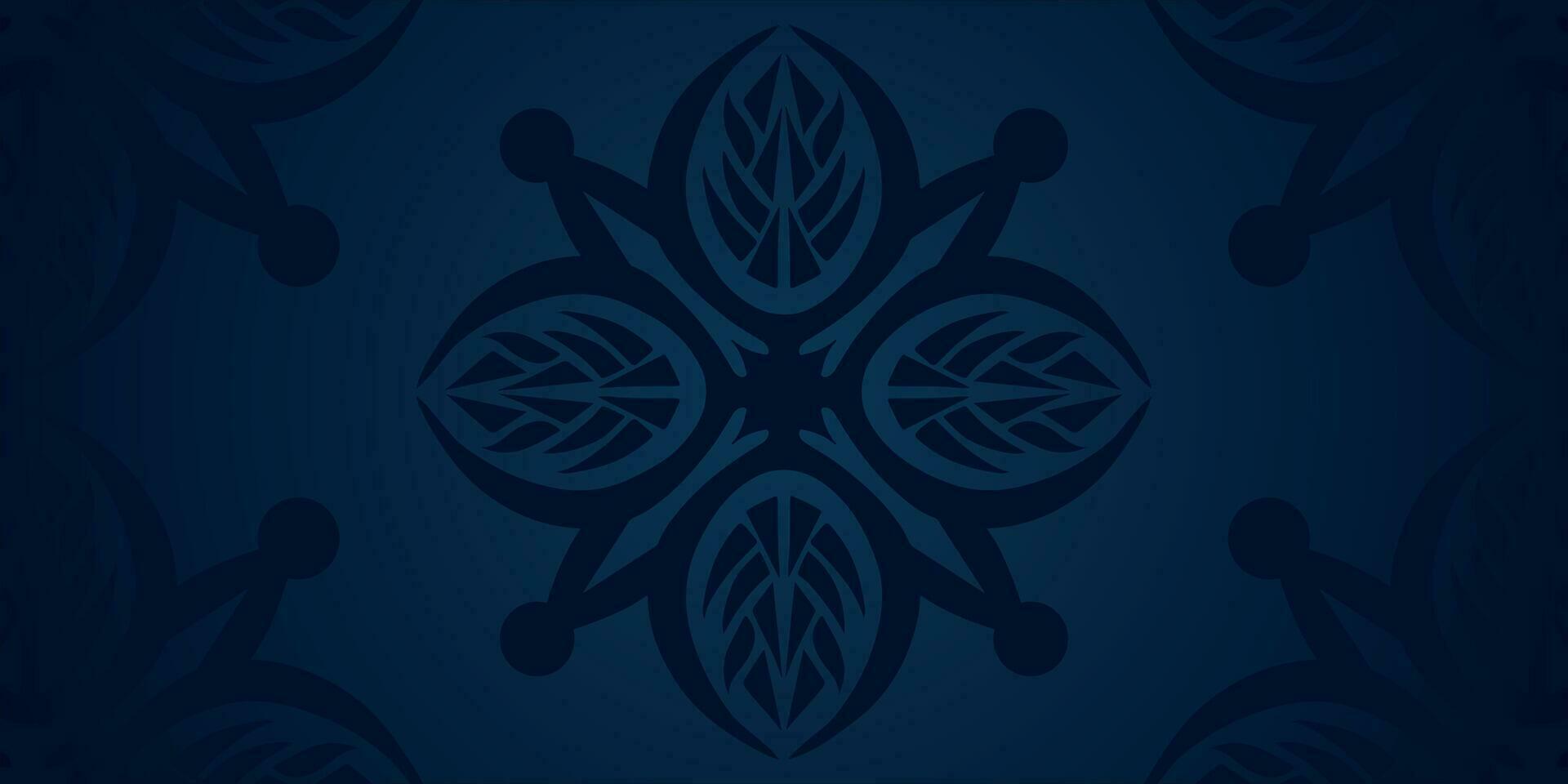 Arabic motif blue background vector