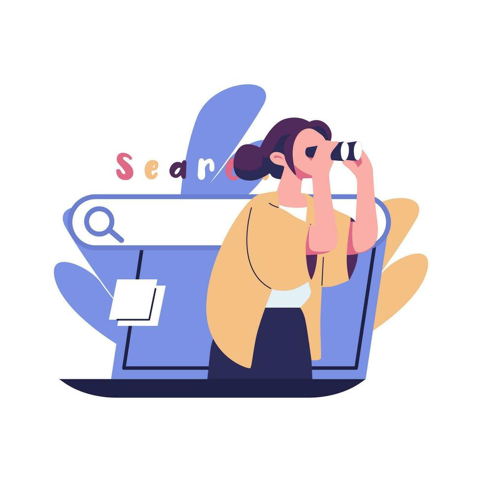 Web page analysis of website's visibility in search engines vector