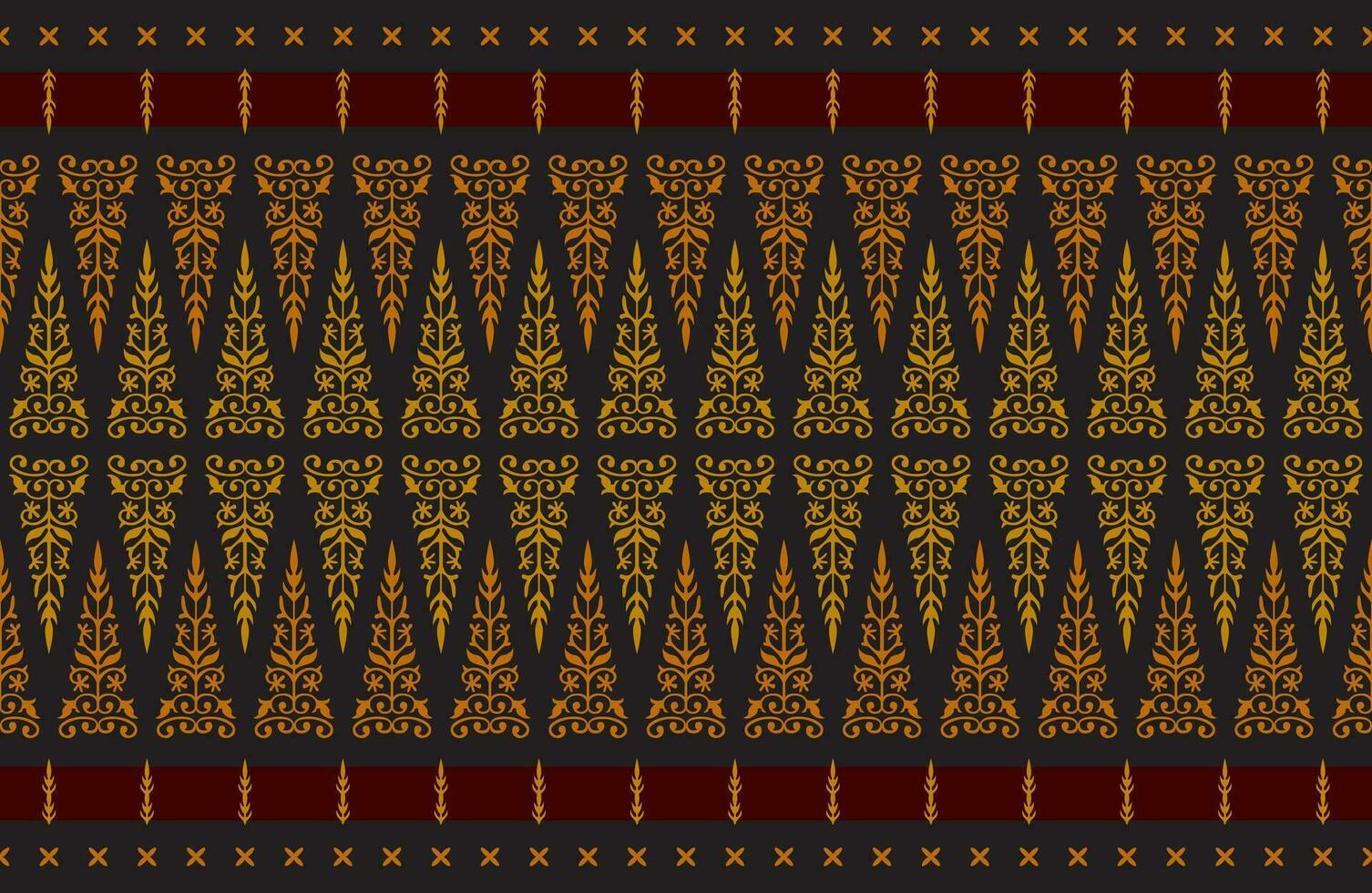 Indonesia tradicional tejido paño Songket sin costura modelo. batik tenun Songket kain, oro y verde color combinación. eps 10 vector. vector