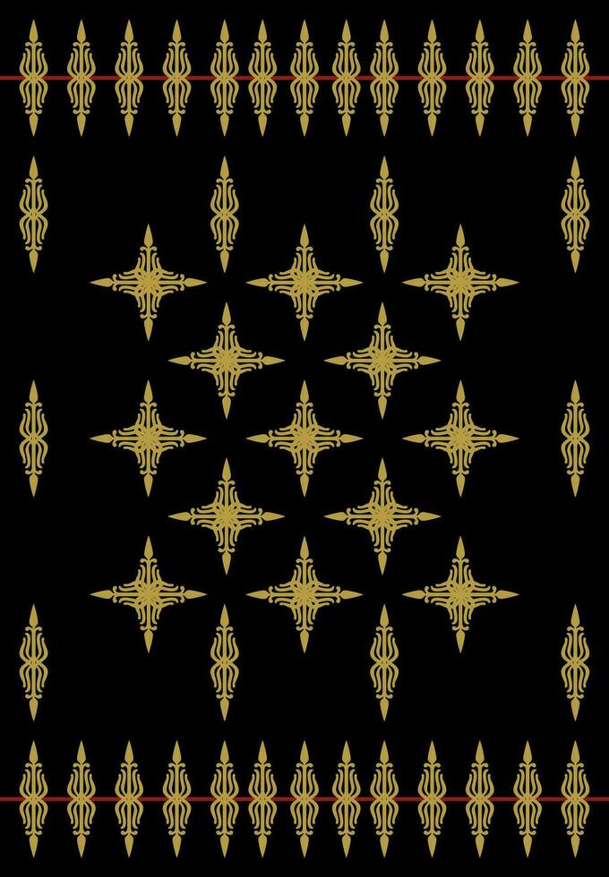 Songket pattern. Abstract geometric ethnic design - indian, bali , malaysia, indonesian, peru, mexico, aztec, african, slavic repeat motif pattern. Boho texture. Folk style. Vector illustration.