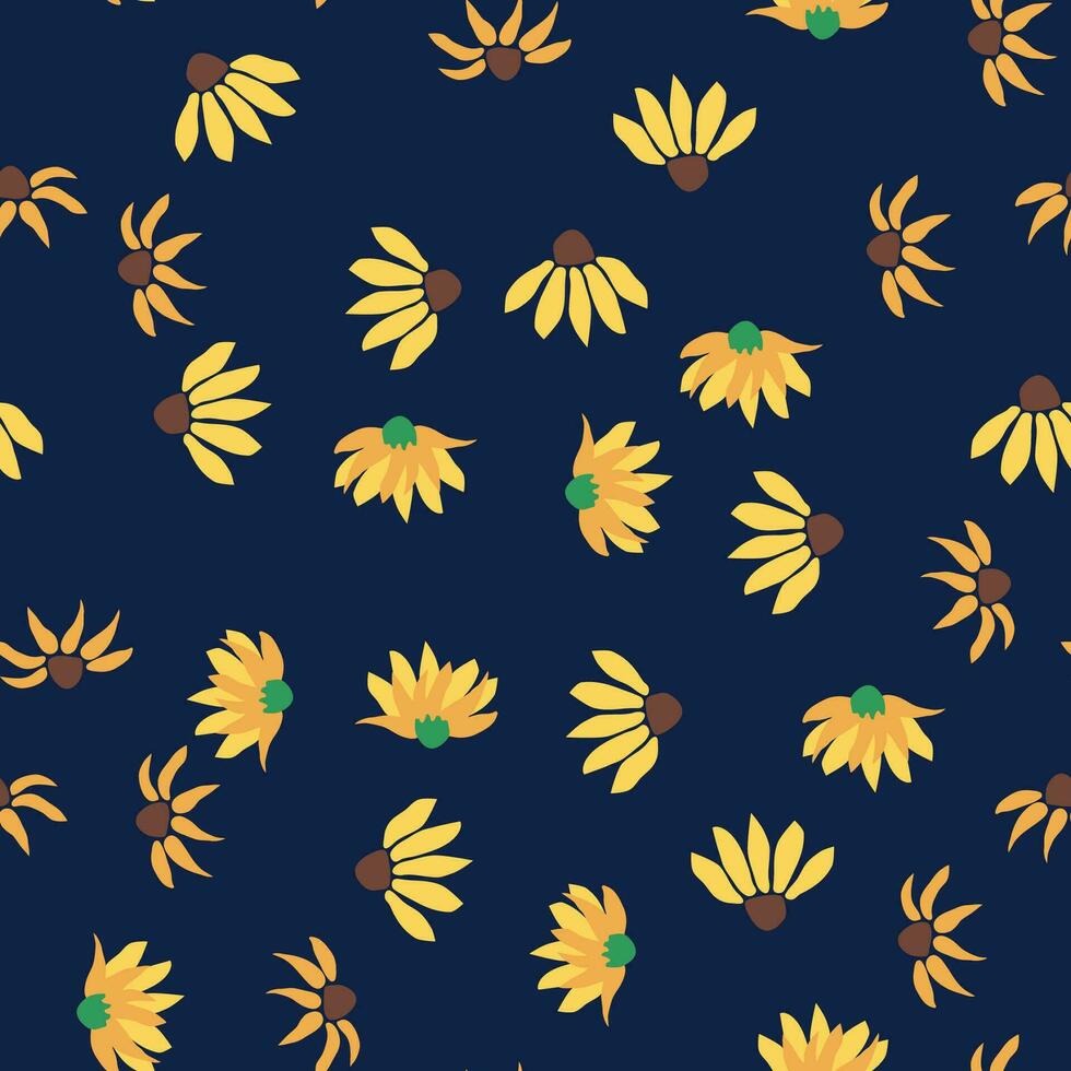 floral Clásico sin costura modelo. hippie flor poder retro textil impresión. maravilloso botánico fondo de pantalla vector