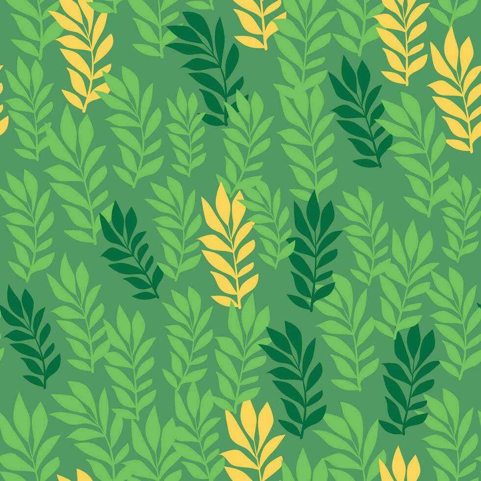 Flourish nature summer garden textured background. Floral seamless pattern. Branch with leaves vector