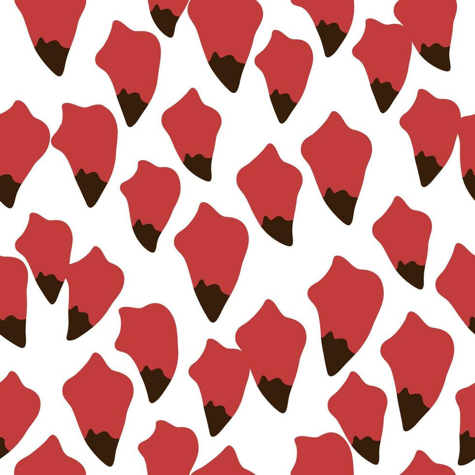 Summer seamless pattern with bright red poppy flowers and poppy pods. Field, meadow of poppies vector