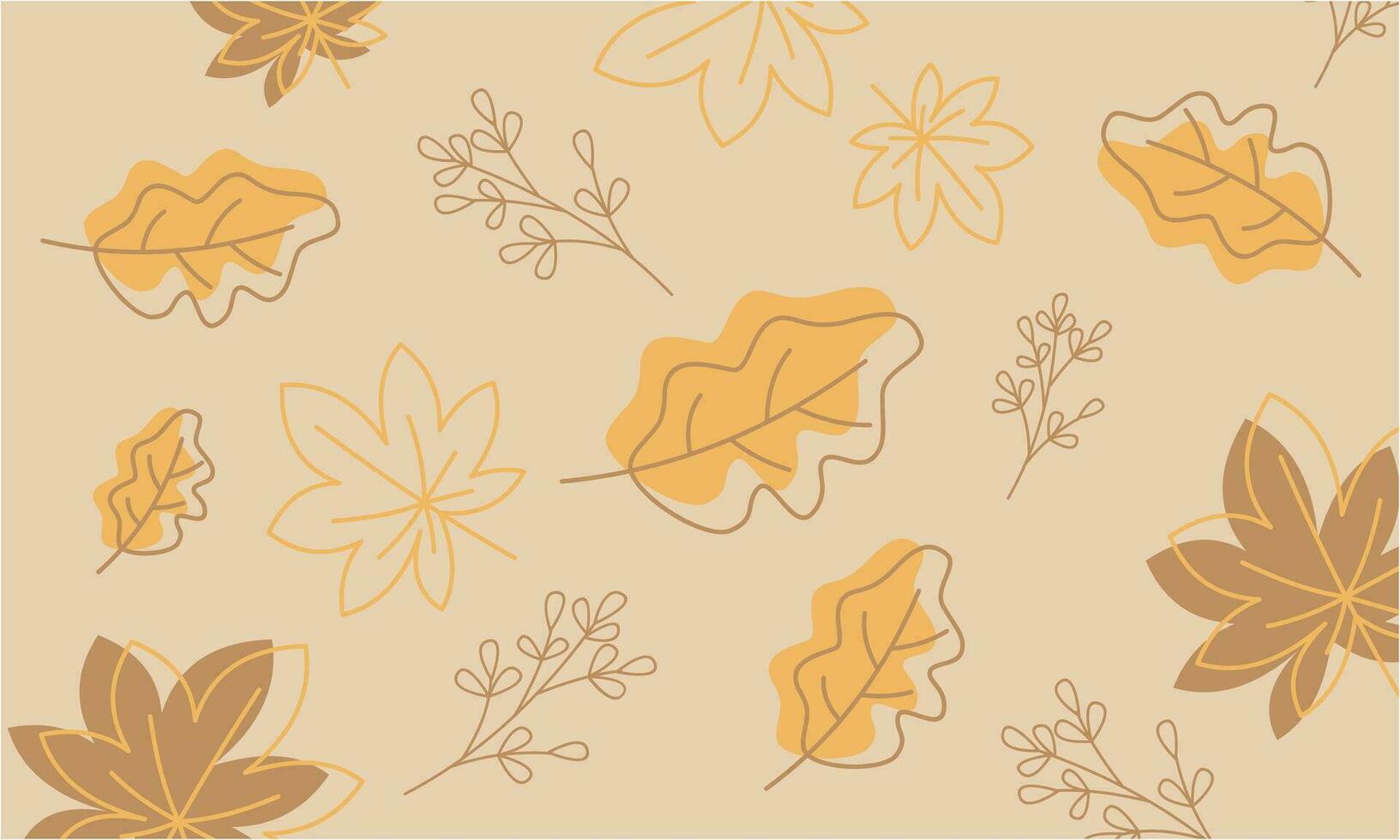 mano dibujado otoño hojas antecedentes logo vector