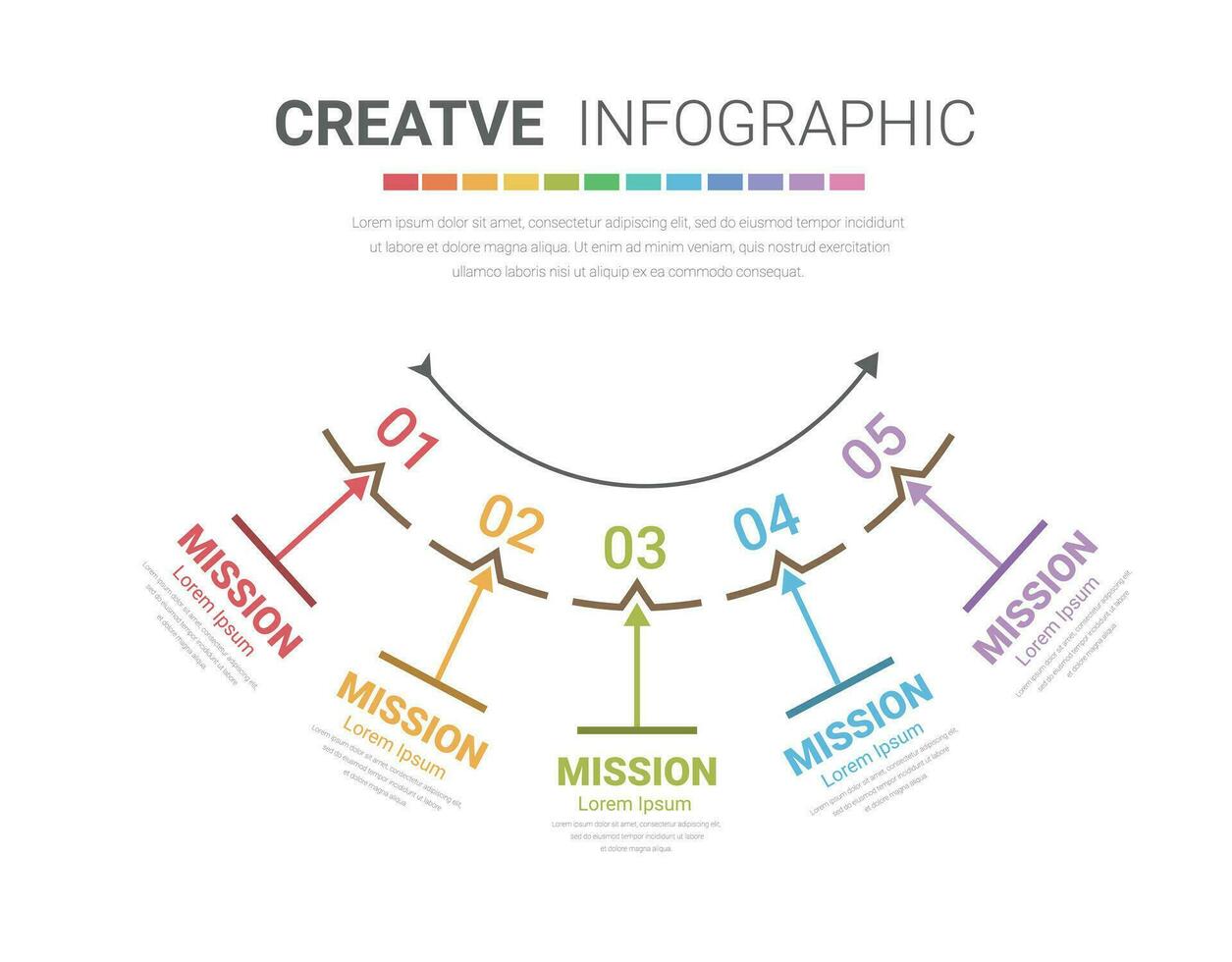 Presentation infographic template with 5 options, vector infographics design can be used for workflow layout, steps or processes.