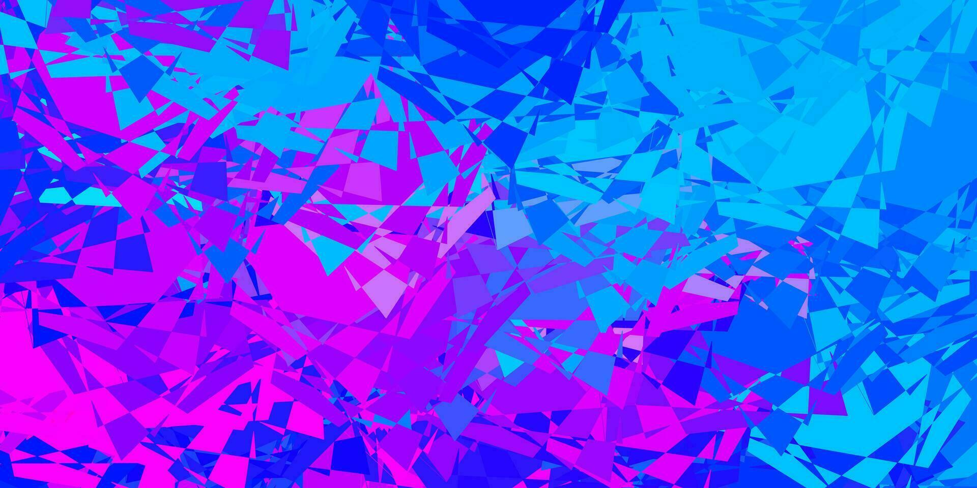 Light Pink, Blue vector backdrop with triangles, lines.