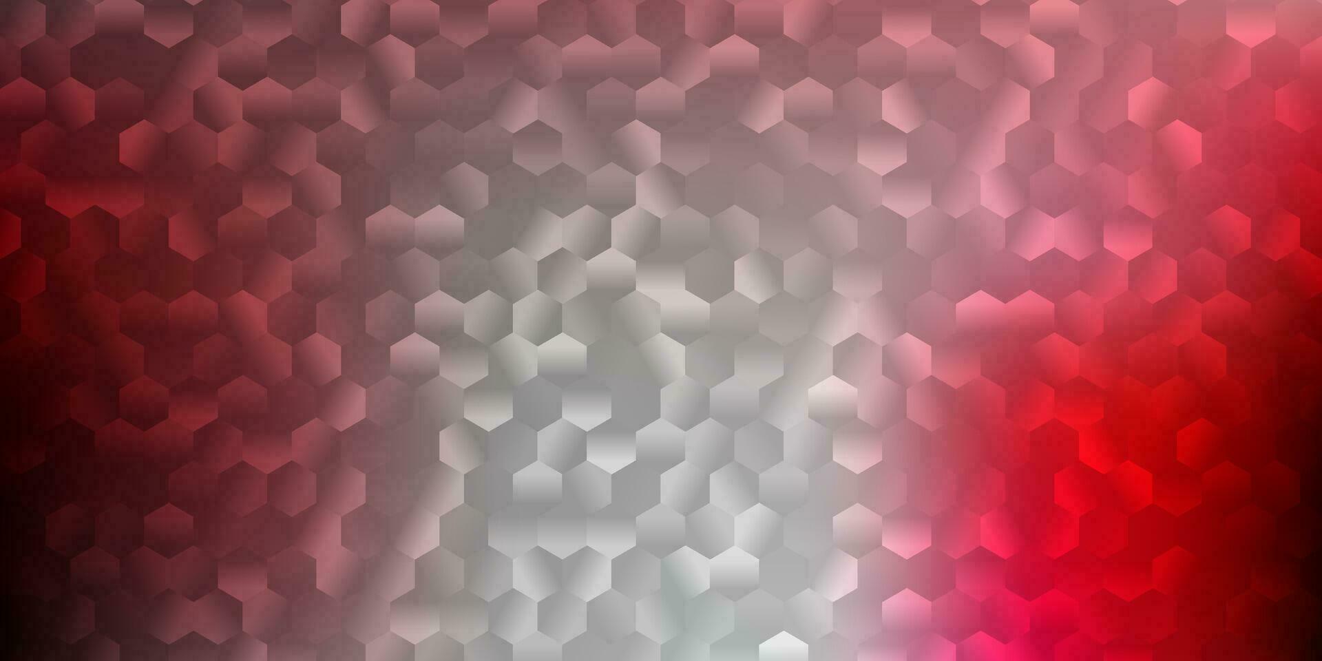 Light pink, red vector cover with simple hexagons.