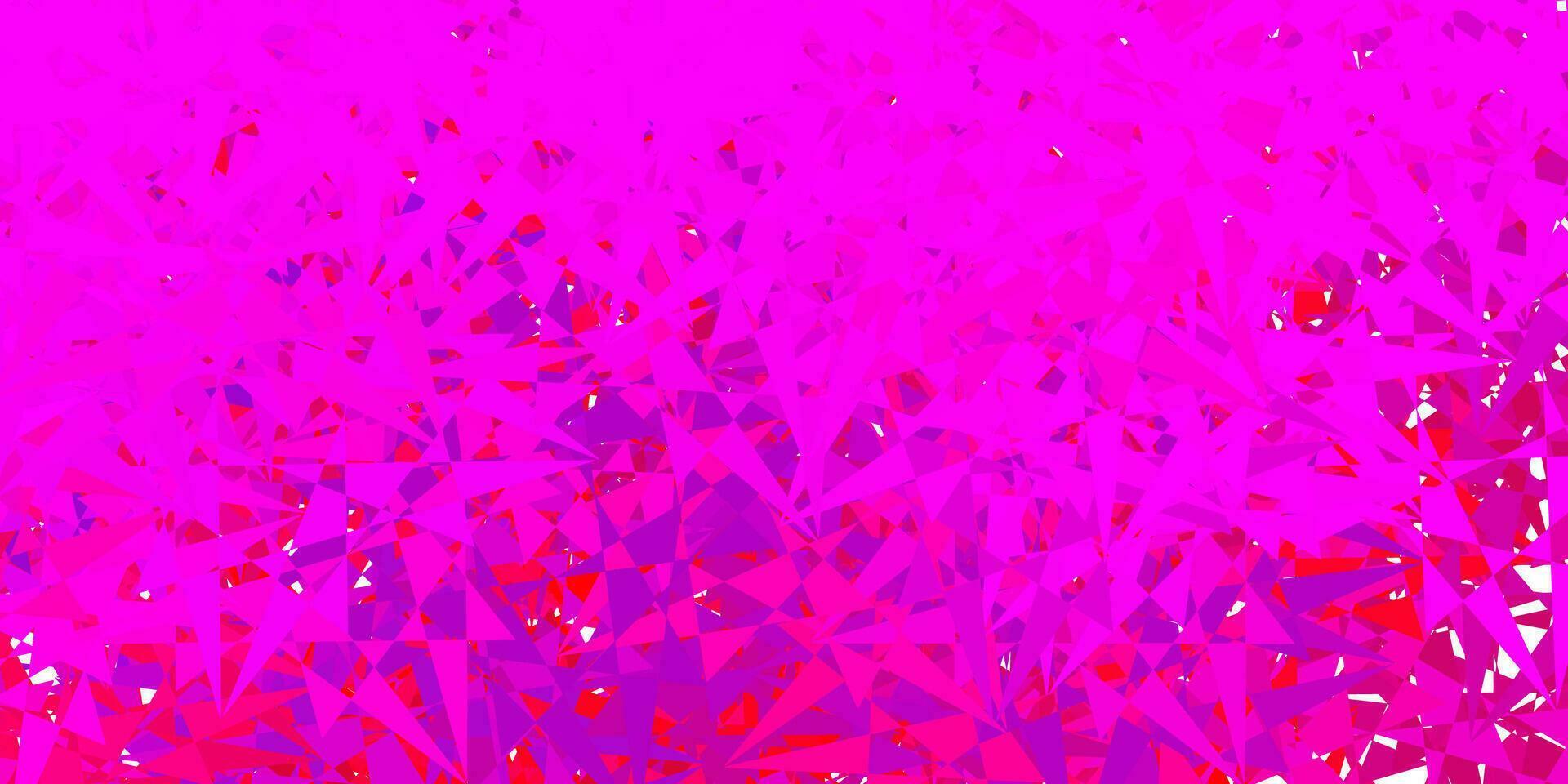 Dark pink, yellow vector background with polygonal forms.