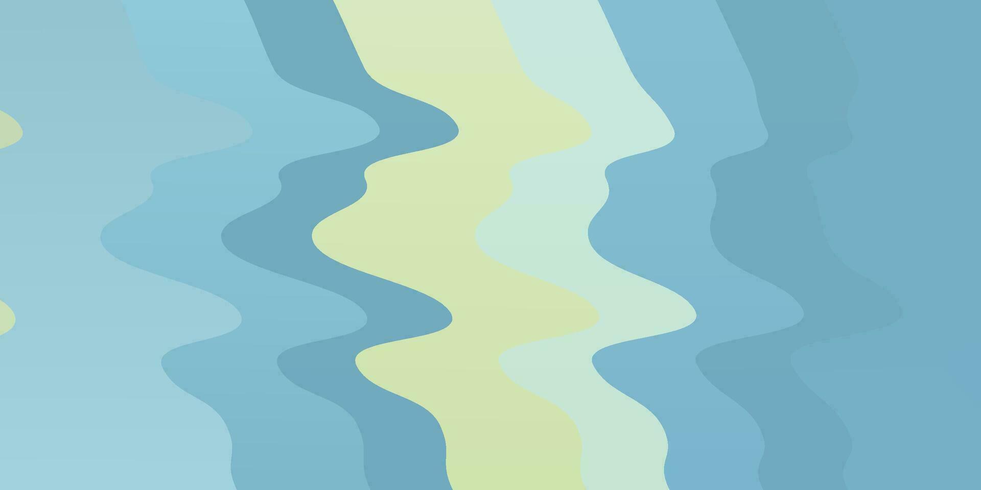 Light Blue, Green vector template with curved lines.