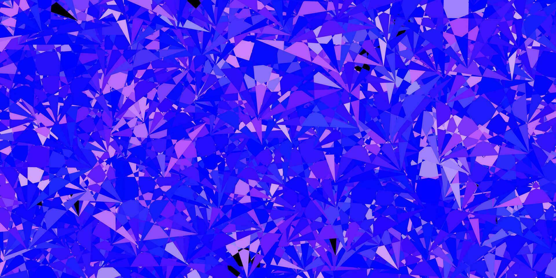 Dark Pink, Blue vector background with polygonal forms.