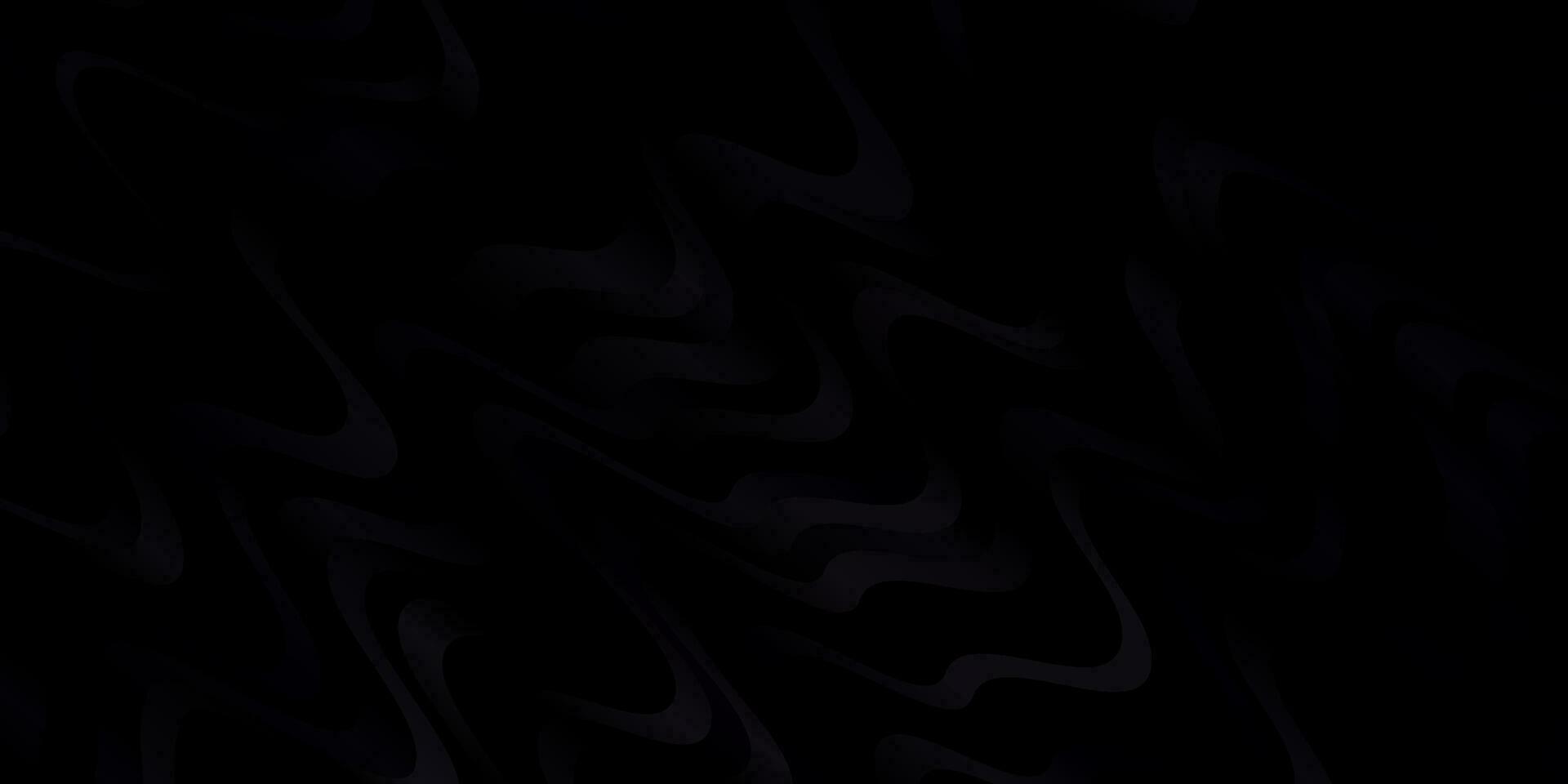 Dark Gray vector background with curves.