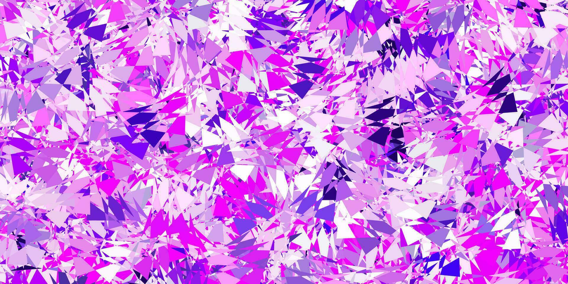 Light purple, pink vector backdrop with triangles, lines.