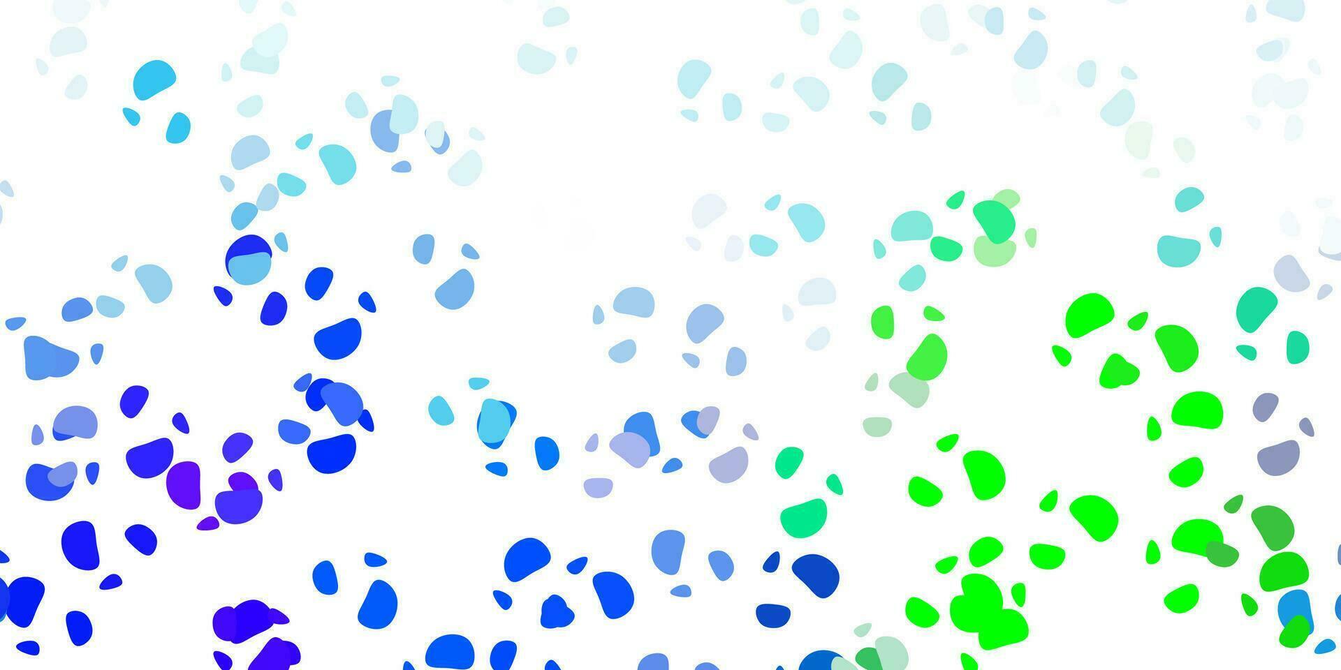 Light blue, green vector background with random forms.