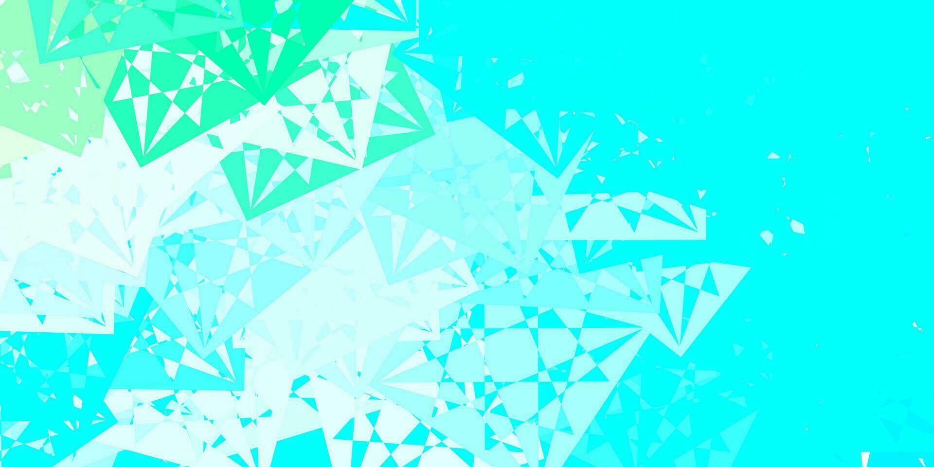 Fondo de vector azul claro, verde con triángulos.