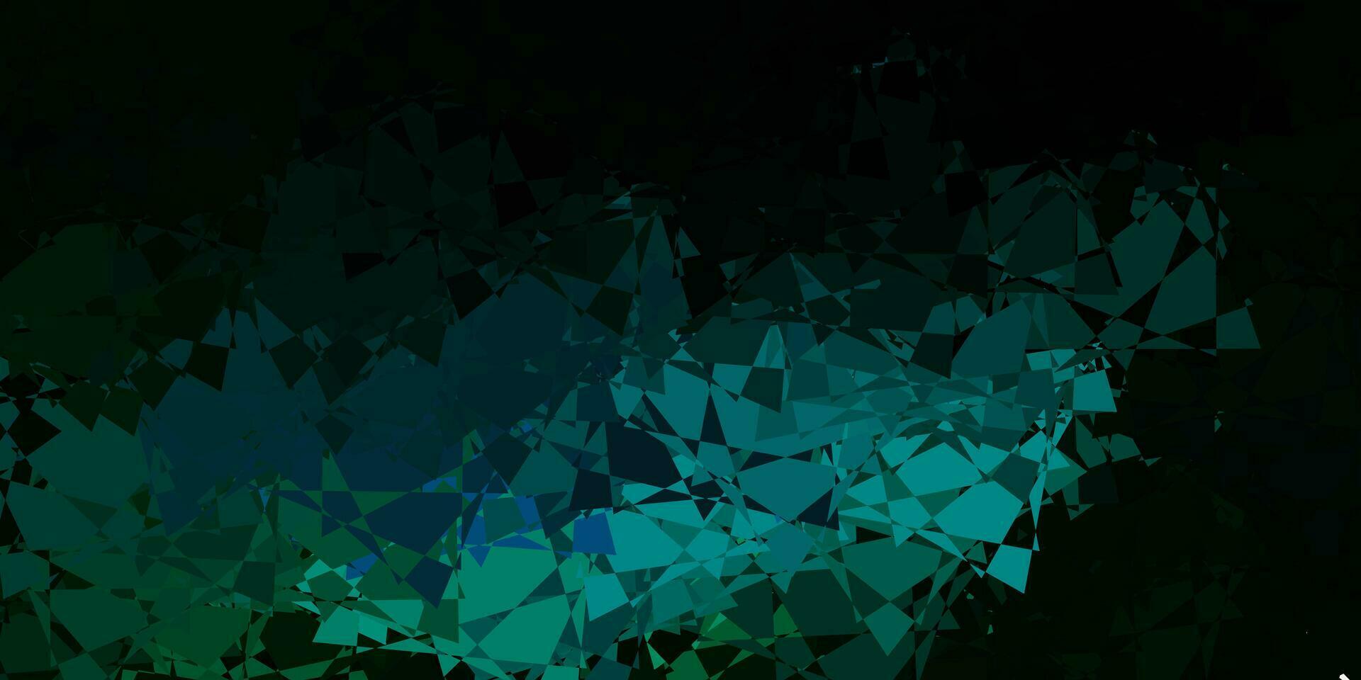 Dark Blue, Green vector pattern with polygonal shapes.
