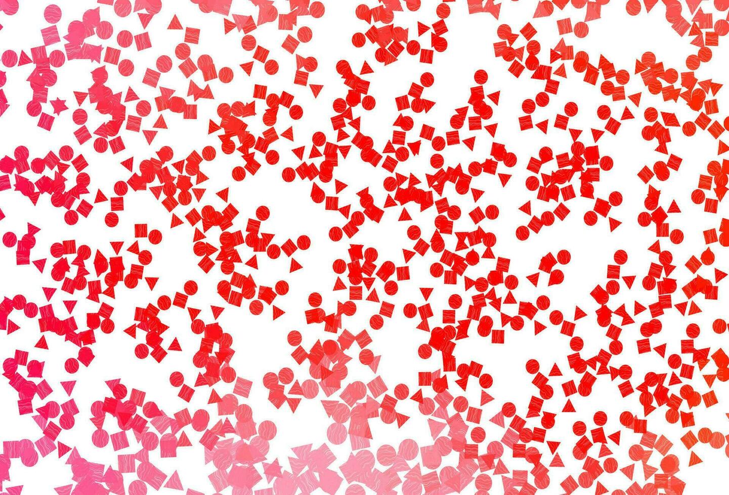 Light Red vector template with crystals, circles, squares.