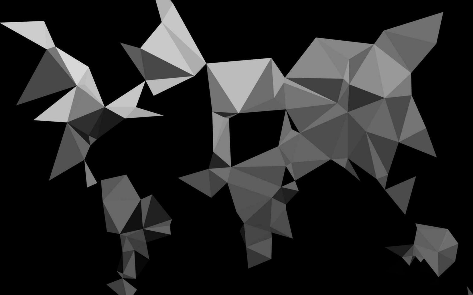 Light Silver, Gray vector shining triangular pattern.