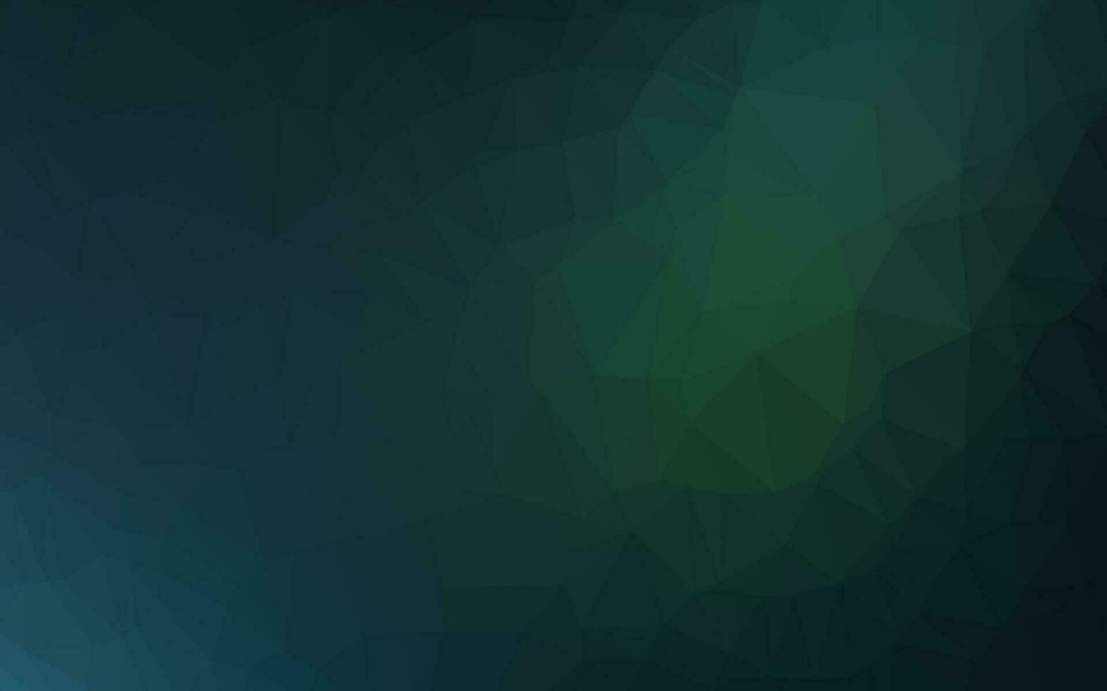 Dark Green vector abstract polygonal texture.