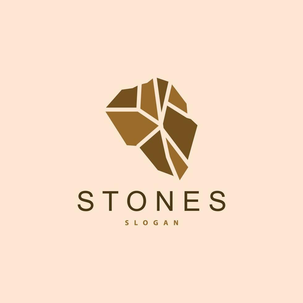 Stone Logo, Premium Elegant Design, Stone Balance Vector, Stepping Rock Walking Icon Illustration Design vector