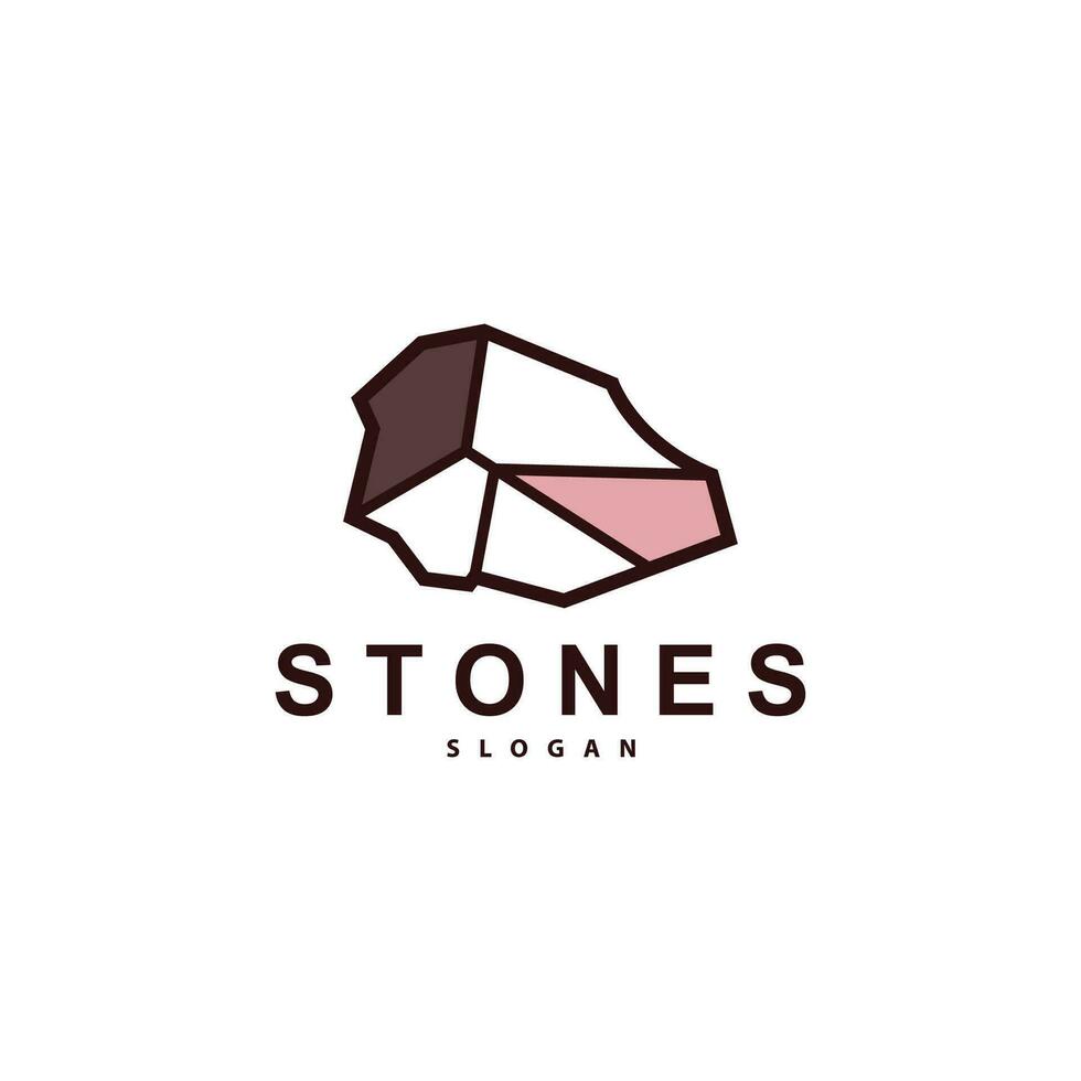 Stone Logo, Premium Elegant Design, Stone Balance Vector, Stepping Rock Walking Icon Illustration Design vector