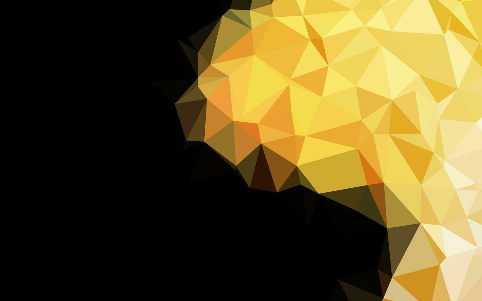 Light Yellow, Orange vector abstract polygonal cover.