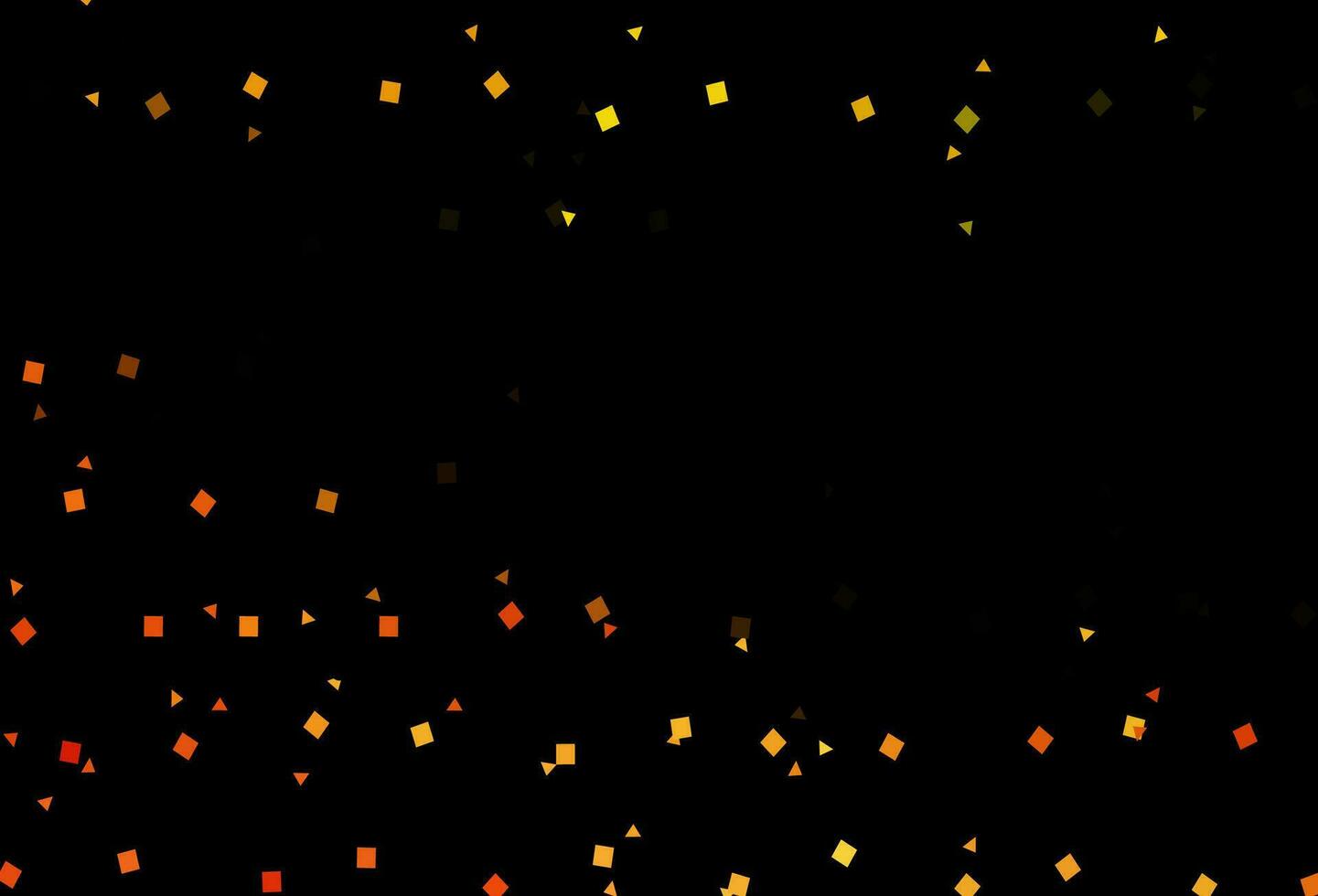 Dark Yellow, Orange vector background with triangles, circles, cubes.