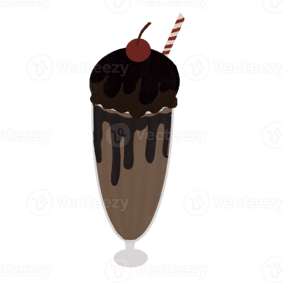 Chocolate milkshake Dessert sweet illustration pn transparent backgrounf png . pro
