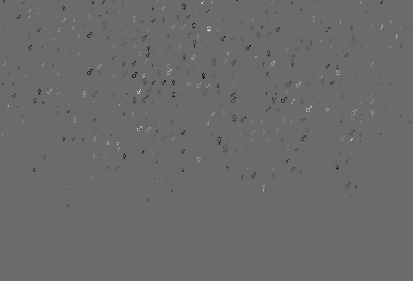 Light silver, gray vector template with man, woman symbols.