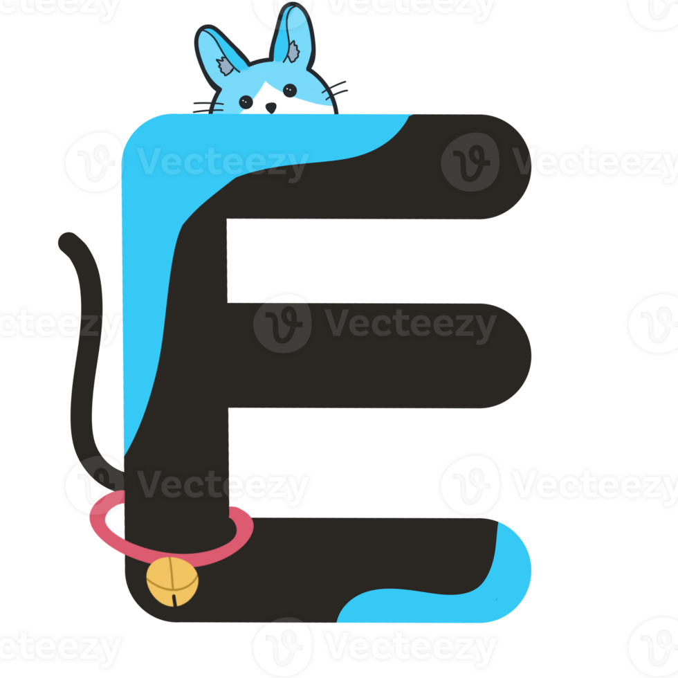 Cute cat alphabet letters Pro PNG