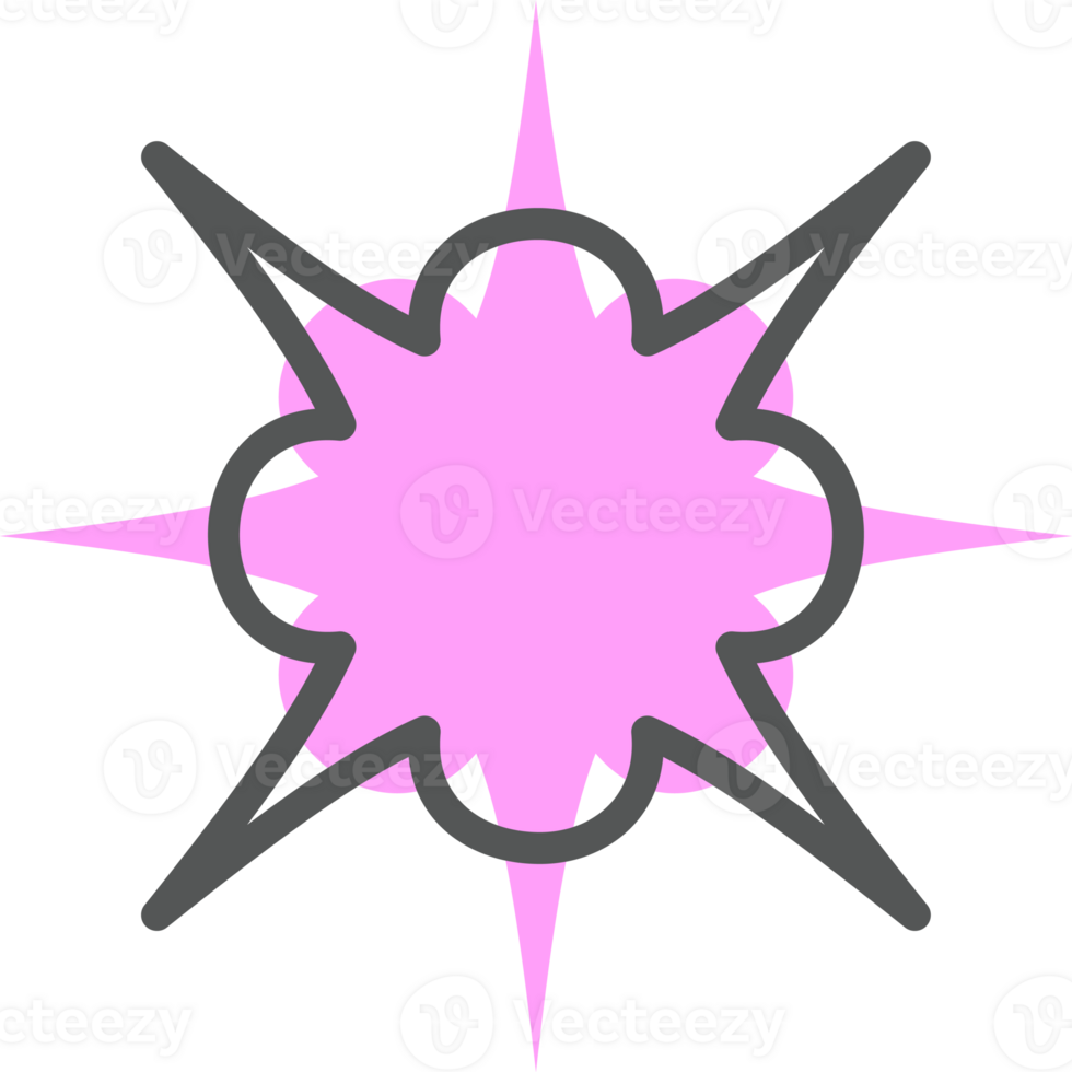 Abstract star for design. Neobrutalism graphic shape. Minimal groovy Y2k retro sticker. Retro labels. png
