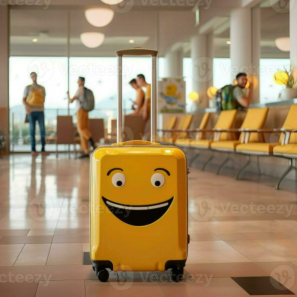 Trolley with happy face - AI Generative photo