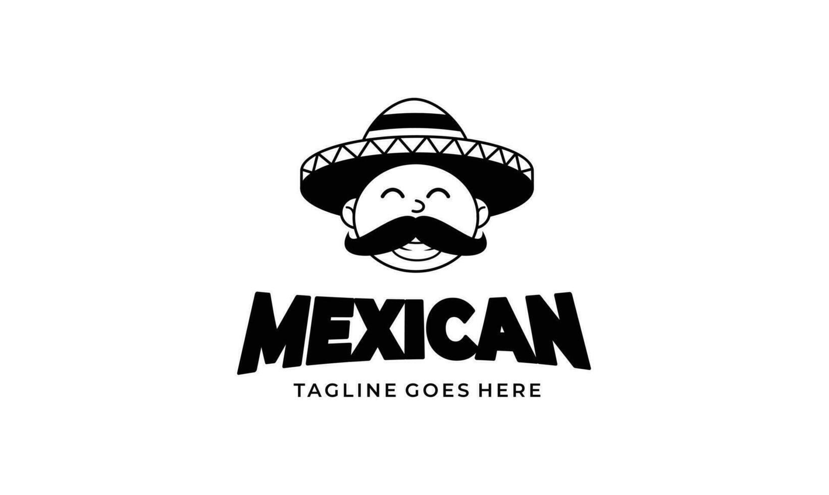 mexicano restaurante mascota logo vector