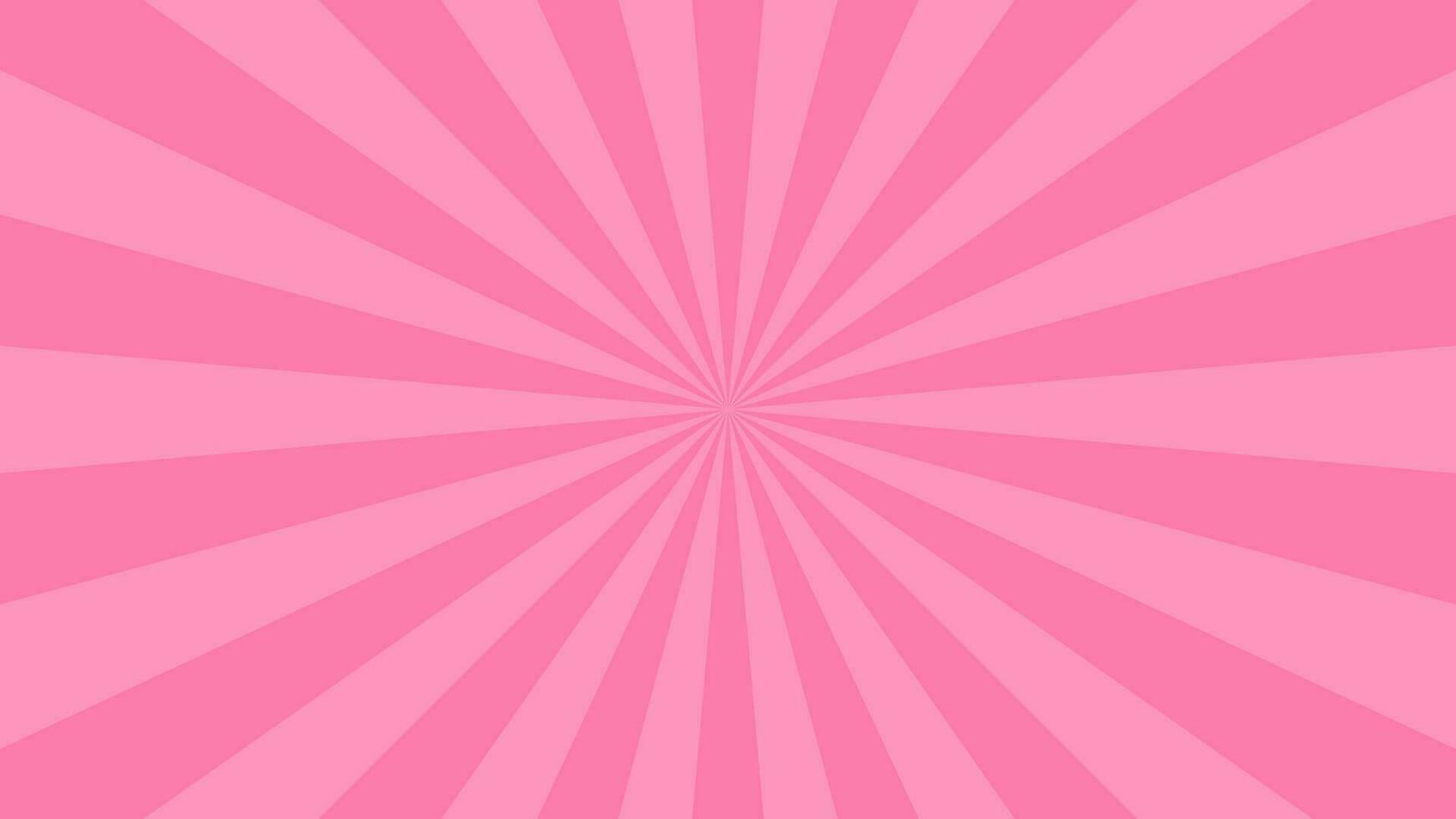 Simple Flat Pink Light burst Effect vector background